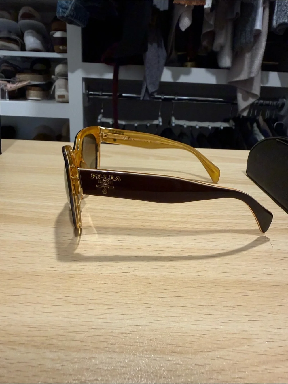 Prada Tortoiseshell Cat-Eye Sunglasses in Havana Brown - Polarized